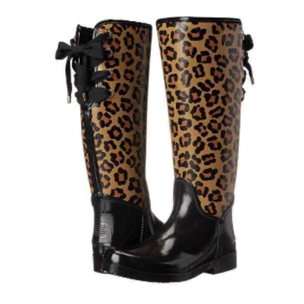 Coach Tristee Shiny Black Rubber - Cheetah